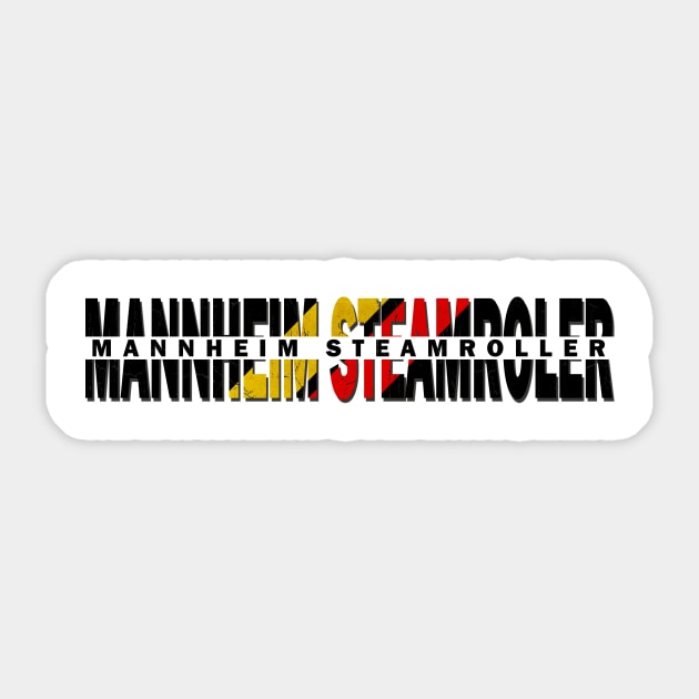 vintage typo Mannheim Steamroller Sticker by NamaMarket01